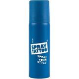 One Spray Tattoo Spray Tattoo Mavi Renk Geçici Dövme Spreyi Sürpriz Şablon li