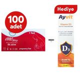One Step Gebelik Testi 100'lü + Ayvit Vitamin D3 Damla Hediye