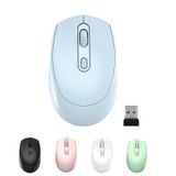 ONE-UP Kablosuz fare, 2.4G sessiz fare, dizüstü bilgisayar, Chromebook, PC, Mac, Windows ve okul çalışmaları için USB Nano alıcılı bilgisayar faresi (mavi)