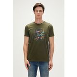 One Way T-Shirt Haki Yeşil Baskılı Erkek Tişört
