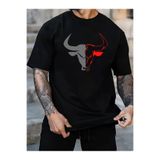 oneagılyazı Erkek Günlük Tişört - Nefes Alabilen Bisiklet Yaka, Chicago Bulls Grafikli, Hafif Yazlık