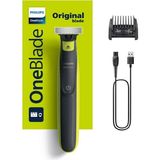 OneBlade QP2724/20 Yüz Hibrit Tıraş Makinesi, Misket Limonu Yeşili, Kömür Grisi