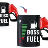 Onebttl Boss Hediyeleri, Boss Yakıt Isıya Duyarlı Sihirli Kahve Kupası, Yakıt Püskürtme Başlığı Saplı, 14 oz/400 ml Komik Seramik Kupa Patron Günü, Noel için