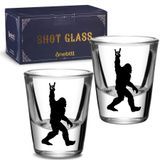 Onebttl Erkekler için Bigfoot Hediyeleri, Sasquatch Hediyeleri, 2'li Shot Bardağı Seti, 45 ml), Büyük Ayak Sasquatch Severler için Harika