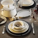 Onedekor 12 Kişilik 60 Parça Rumi Modern Platin Yemek Takımı