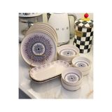 Onedekor 14 Parça Asya Purple Kahvaltı Takımı