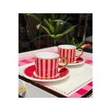 Onedekor 2 Kişilik Red Double Kahve Fincanı