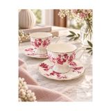 Onedekor 2 Kişilik Vintage Pink Kahve Fincanı Seti