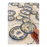 Onedekor 20 Parça Porselen Kahvaltı Takımı Navy