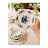 Onedekor 24 Parça 6 Kişilik Porselen Yemek Takımı Belmonte Blue Mira