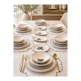 Onedekor 26 Parça 6 Kişilik Vintage Hydrangea Yemek Takımı