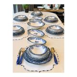 Onedekor 29 Parça 6 Kişilik Porselen Yemek takımı Velour Navy