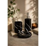 Onedekor 3 Parça Nero Line Black Banyo Seti