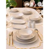 Onedekor 30 Parça 6 Kişilik Porselen Luna Gold Yemek Takımı