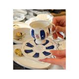 Onedekor 6 Kişilik Porselen Veloura Blue Kahve Fincanı