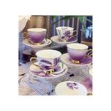 Onedekor 6'lı Porselen Purple Lavander Kahve Fincanı
