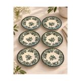 Onedekor 6'lı Porselen Velour Green Çay Tabağı