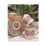 Onedekor 6'lı Porselen Velvet Rose Kahve Fincanı