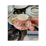 Onedekor 6'lı Porselen Wings Pink Kahve Fincanı