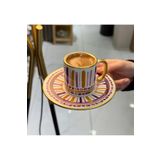 Onedekor 6'Lı Royal Purple Lüks Kahve Fincanı