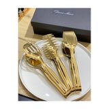 Onedekor Gold Servis Sunum Makarna Pasta Salata Kek Maşa Seti Takımı 3'Lü Kutulu