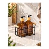 Onedekor Louvre Metal Standlı 2'li Sıvı Sabunluk - 500 ml