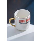 Onedekor Love Porselen Kupa - 200 ml - Renkli