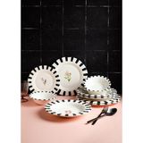 Onedekor Piano Flora Tifany 24 Parça 6 Kişilik Porselen Yemek Takımı