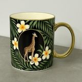 Onedekor Porselen Giraffe Kupa 300ML - Renkli
