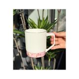 Onedekor Porselen Lüks Floral Pink Kupa Gold 250ML