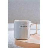 Onedekor Ruby Porselen Kupa Flat White - 350 ml - Beyaz