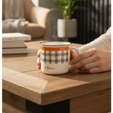 Onedekor Tekli Emay Orange Porselen Kupa - Renkli