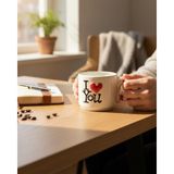 Onedekor Tekli Red Love Porselen Kupa - Renkli