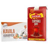 Onefis Kavala Kurabiyesi 230 g + Çaykur Tiryaki Dökme Çay 1000 g