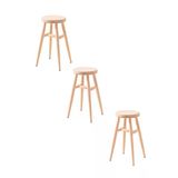 Onehome Ahşap Tabure Ham 28X45 Cm 3 Adet