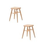 Onehome Ahşap Tabure Ham Kare 45 Cm 2 Adet