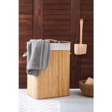 OneHouse Katlanabilir Bambu Çamaşır Kirli Sepeti 41x31x50