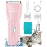oneisall Kedi için evcil hayvan makası, keçeleşmiş saçlar için, kediler için evcil hayvan tıraş makinesi, sessiz evcil hayvan makası, su geçirmez, kablosuz kedi makası, keçeleşmiş saçlar için, saklama