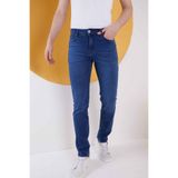 onemoda Erkek Mavi Düz Klasik Rahat Kesim Regular Fit Likralı Kot Jeans