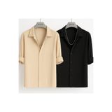 oneoff Erkek Kışlık K Fitilli Ottoman Dokulu 2li Paket Oversize Gömlek