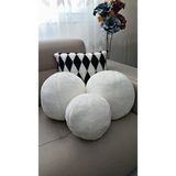 Oneplise 3- Lü Top Kırlent / Yastık 2 Büyük Ekru/ 1 Küçük Ekru ( 42CM / 25CM) - 42 x 42 cm