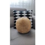 oneplise Top Kırlent Yastık 1 Büyük Hardal (42 CM) Welsoft