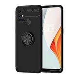 OnePlus Nord N10 Siyah Kılıf Auto Focus Serisi Soft Premium Standlı Yüzüklü Kapak
