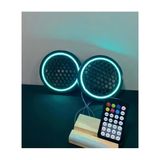 Onerous 1 Takım 16 cm (2 Adet) Noen Rgb LED Midrange Kapağı Işıklı Midrange Hoparlör Kapağı Kumanda Adaptör