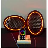Onerous Dokunmatik Kumandalı Neon Işıklı Oval Hoparlör Kapağı 1 Takım (2 Adet) 6x9