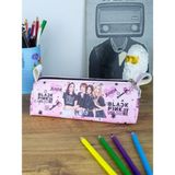 OneSize Kalem Kutusu Black Pink Blink Üçgen Tasarım Vegan Deri (Kalemlik) - Renkli - Standart