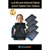 ONESTART Lcd Ekranlı Kalemli Dijital Çizim Tableti Yazı Tahtası Boyama Resim 8,5 Inç