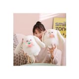 onestophub Beyaz şeftali tavşan bebek çocuklar için peluş Oyuncaklar Yumuşak 30 CM