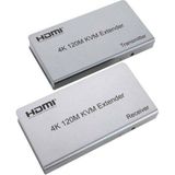 OneTech HDMI Extender Uzatma Adaptörü Cat5 Cat6 Uzatma Aparatı Full Hd 4K 120 Metre Kvm - Gri