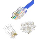 OneTech RJ45 Delikli Konnektör Yeni Nesil - 100'LÜ Paket